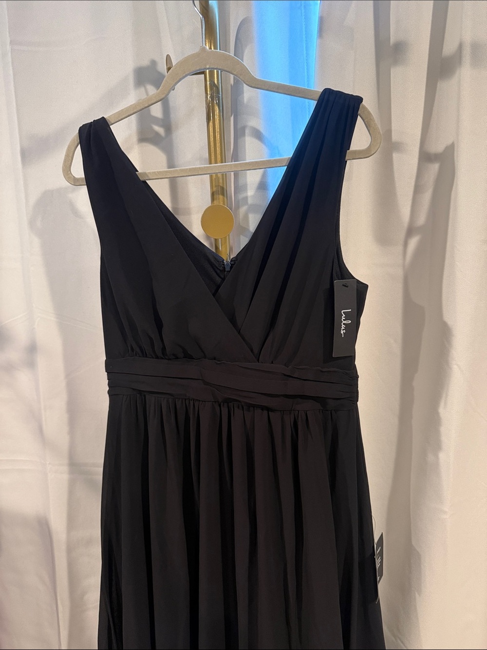 Lulu's Heavenly Hues Black Maxi Dress large $99 still on lulus site - Picture 5 of 13
